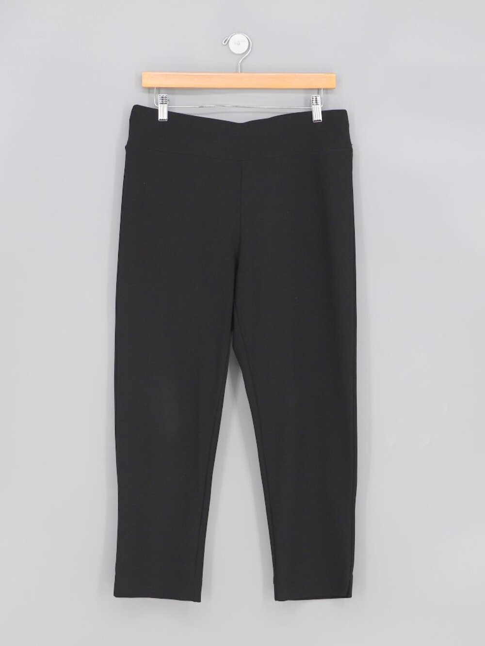 BOSTON PROPER Black Crop Pull On Pants Size M